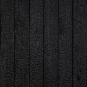 bardage en bois épicéa brûlé charbon noir intense