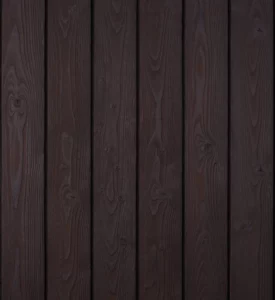 Bardage en bois brûlé épicéa fumé foncé
