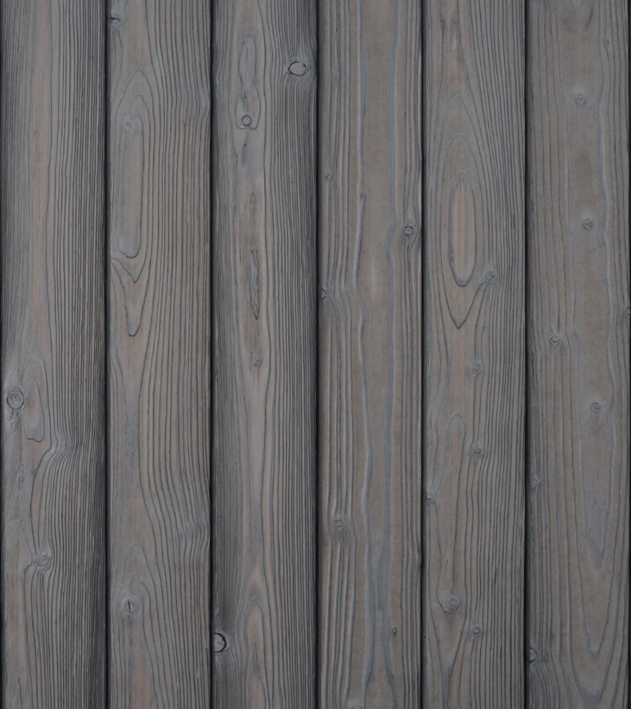 Bardage en bois mélèze brûlé gris clair