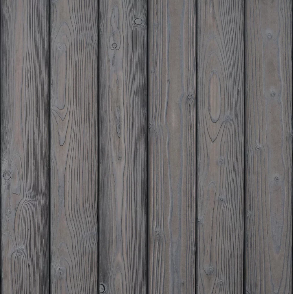 Bardage en bois brûlé épicéa gris clair