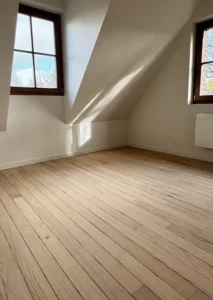 parquet en chêne massif américain flammé arrête vieillie main noircie